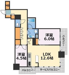 ローレルタワー堺筋本町の物件間取画像